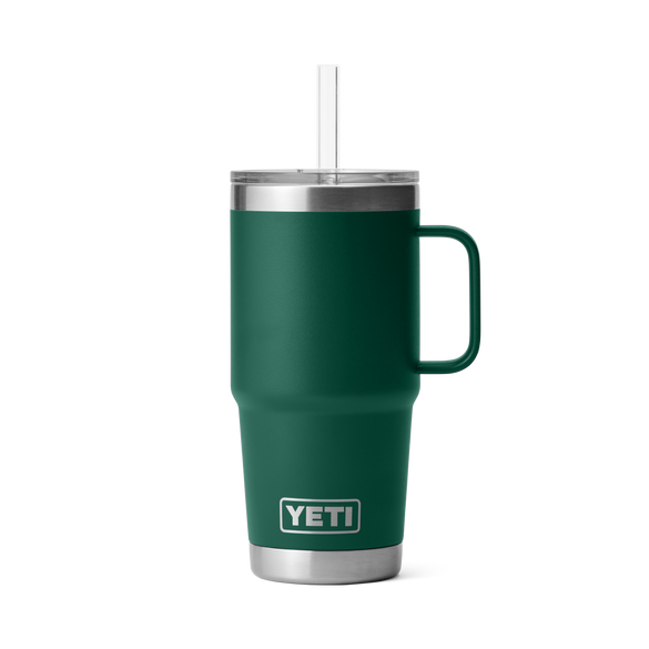 YETI RamblerĀ® 25 oz (739 ml) Straw Mug Black Forest Green