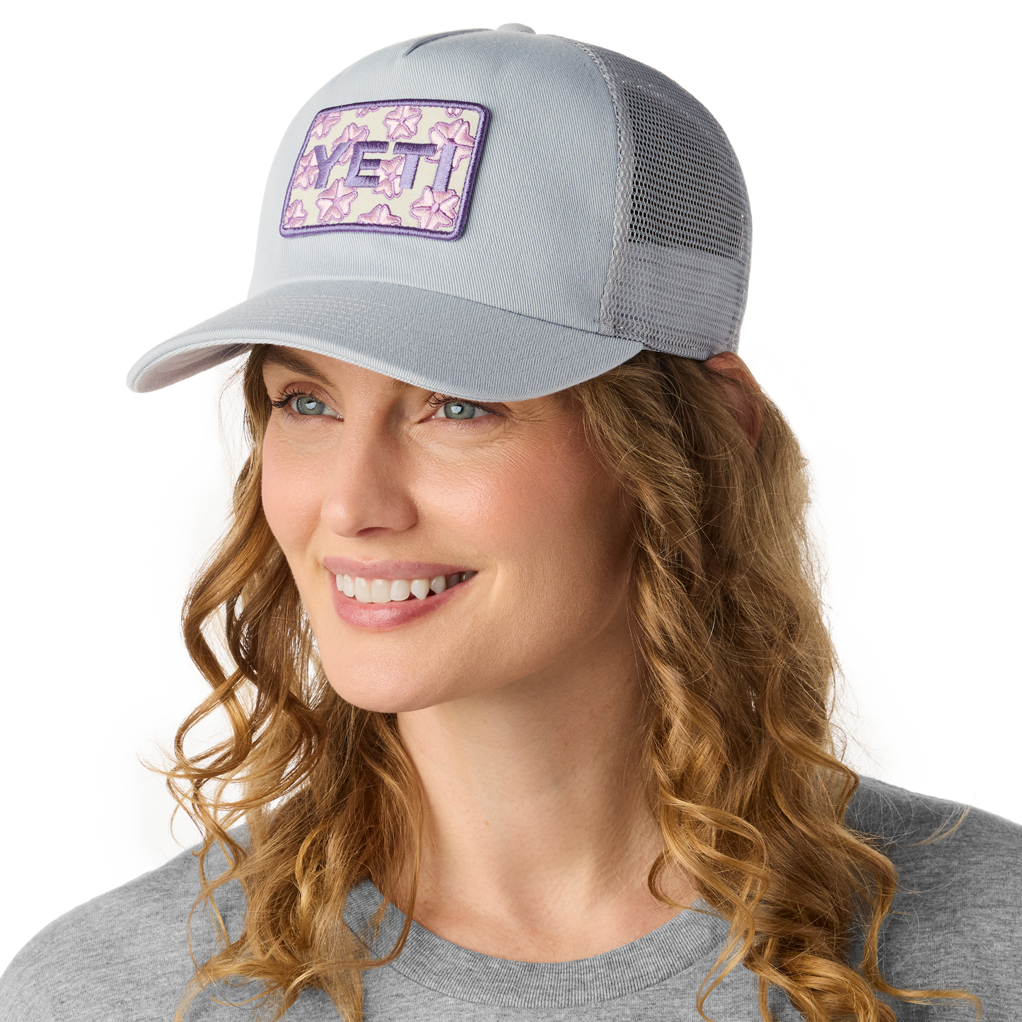 YETIYETI™ Cherry Blossom Trucker Hat Grey