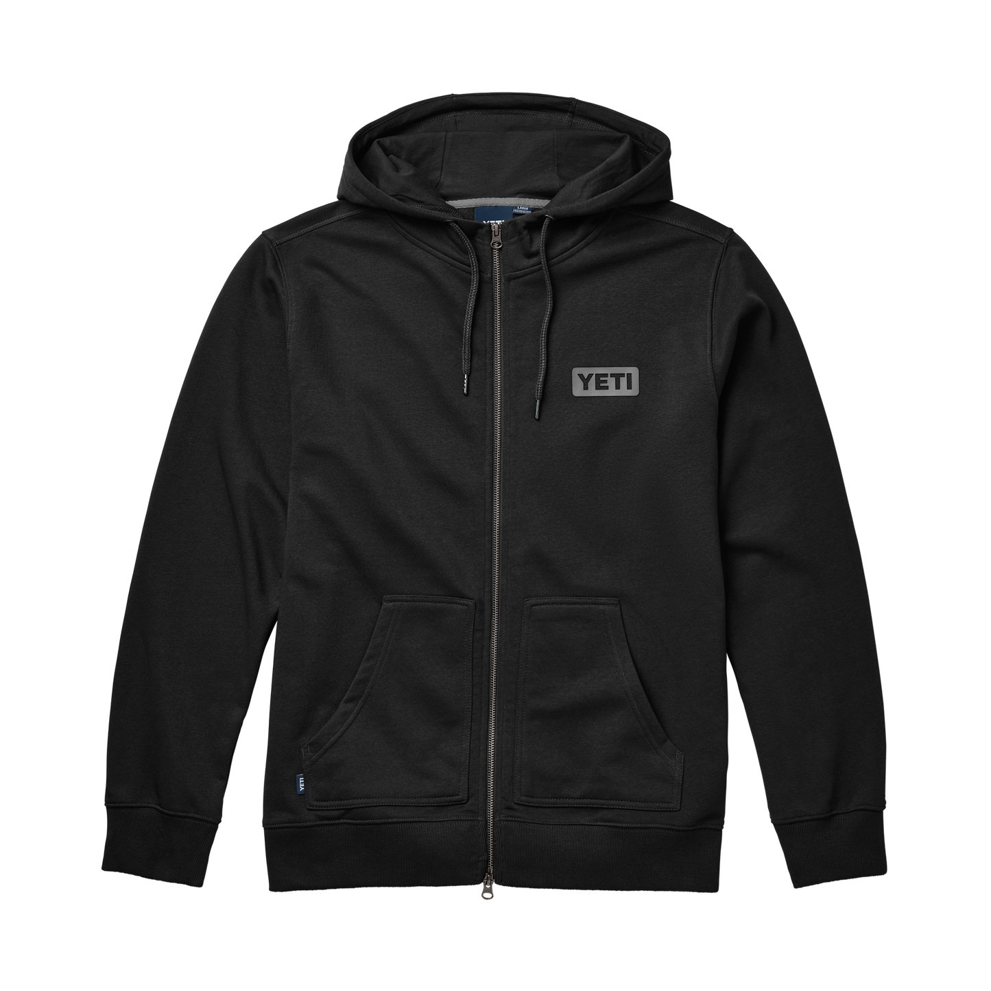 YETI Hoody van geborstelde fleece met volledige rits Zwart