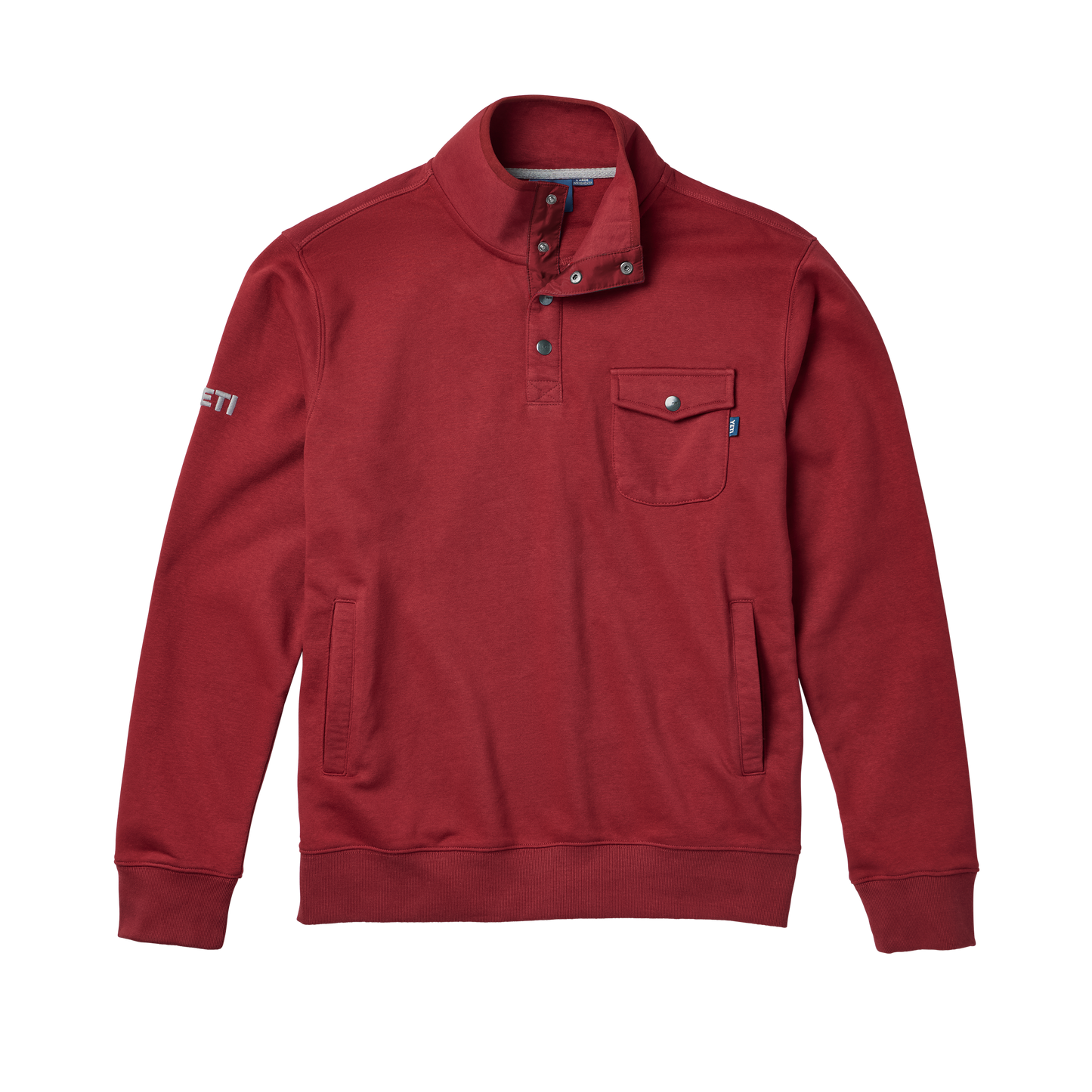 YETI Hoody van geborstelde fleece met col Harvest Red