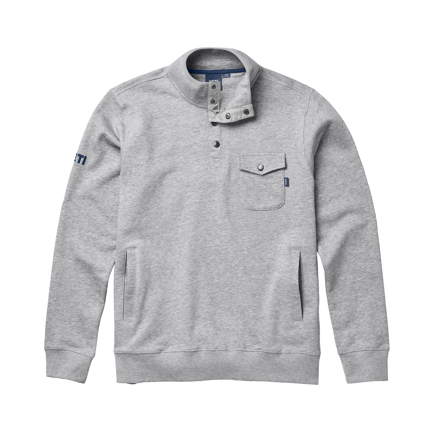 YETI Hoody van geborstelde fleece met col Grey