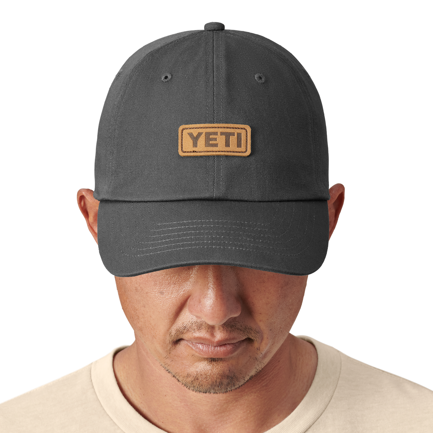 YETI Leren honkbalpet met logo Dark Grey