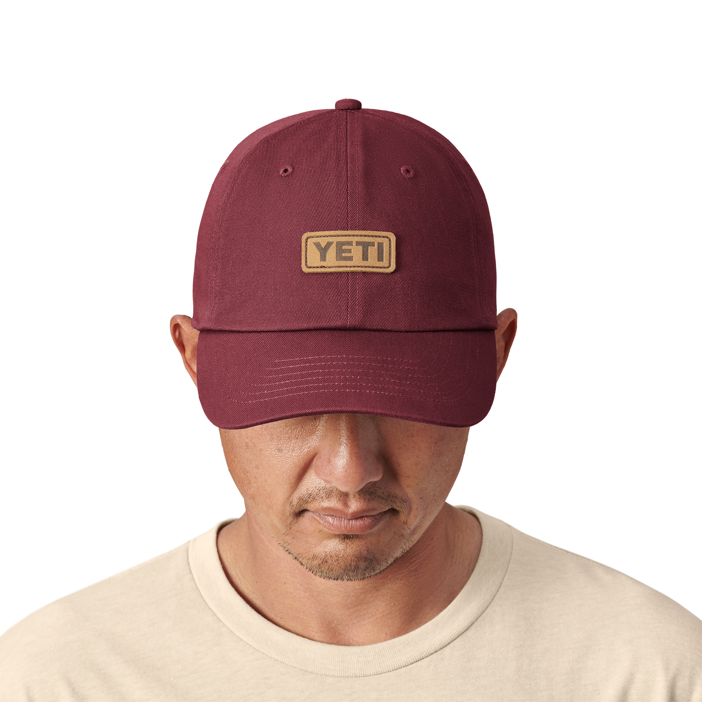YETI Leren honkbalpet met logo Harvest Red