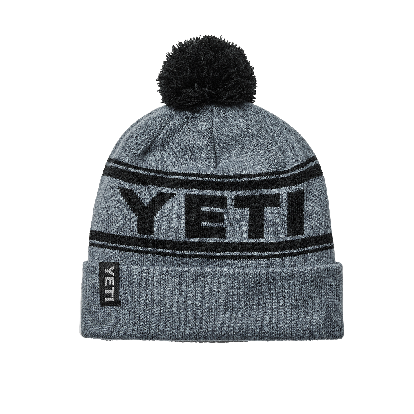 YETI Gebreide retrobeanie met logo Grey/Zwart