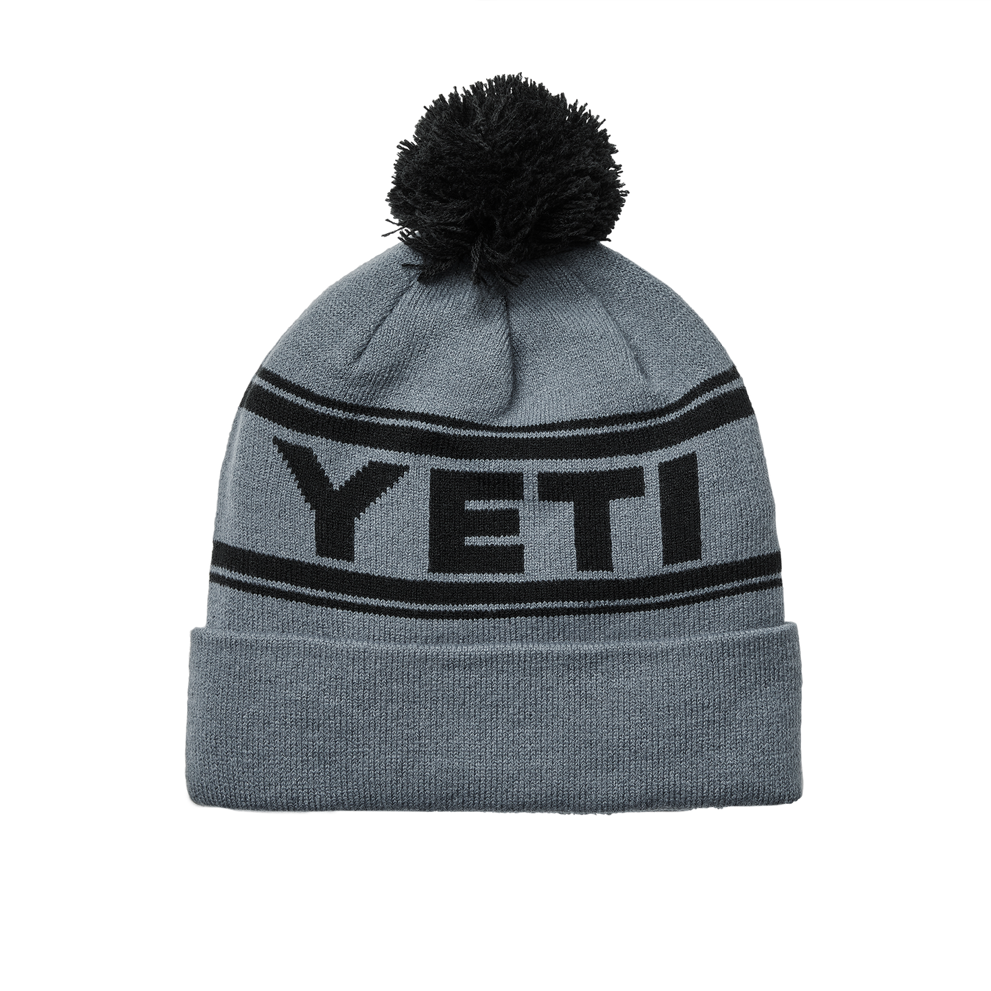 YETI Gebreide retrobeanie met logo Grey/Zwart