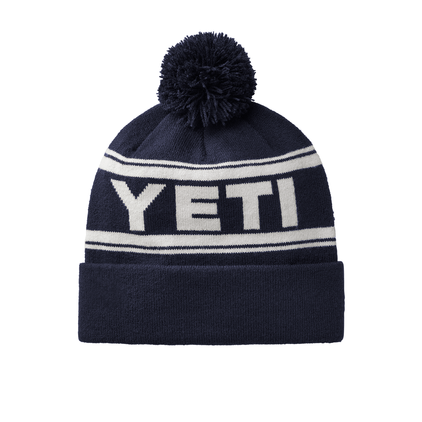 YETI Gebreide retrobeanie met logo Navy/Wit