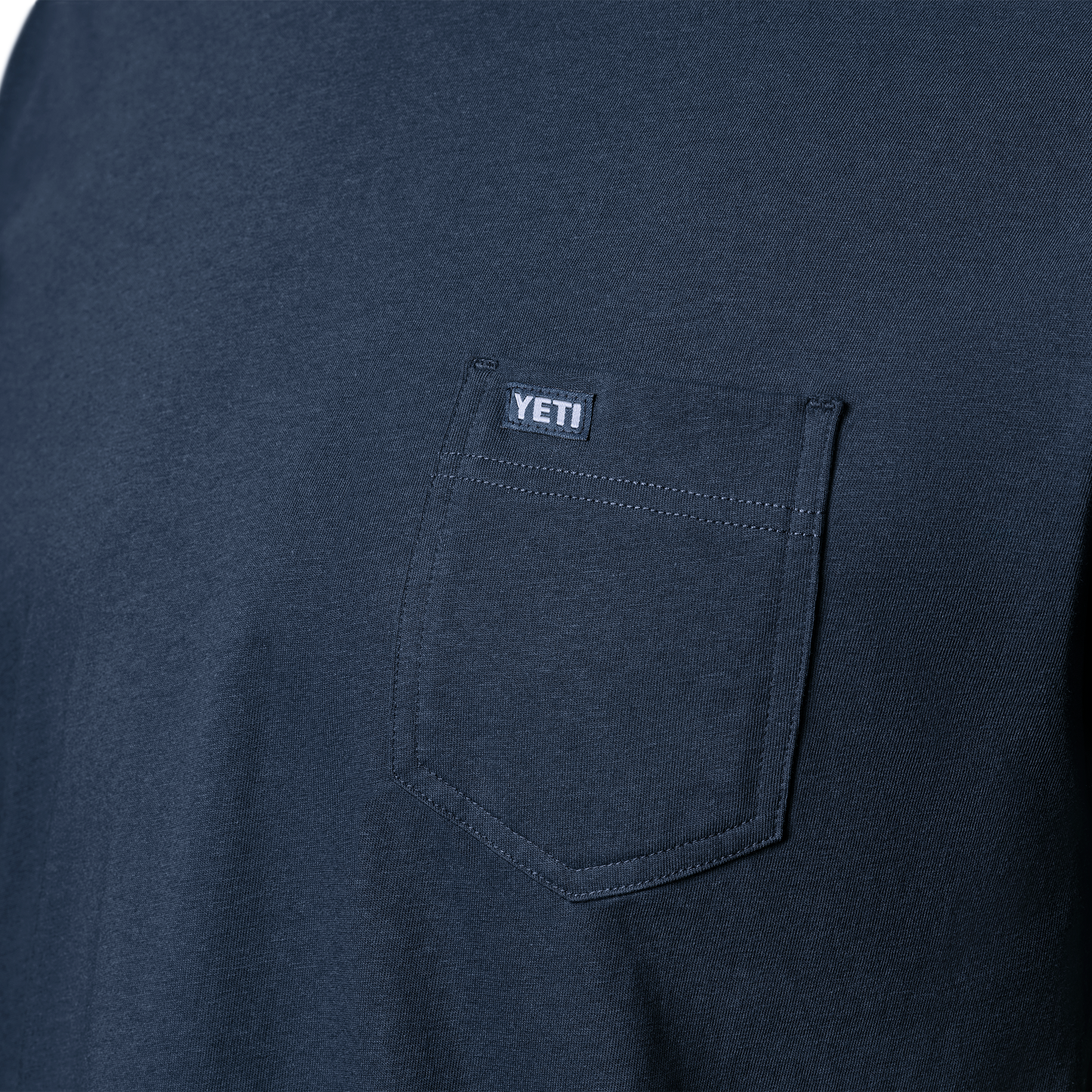 YETI Premium T-shirt met korte mouwen met zakje Navy