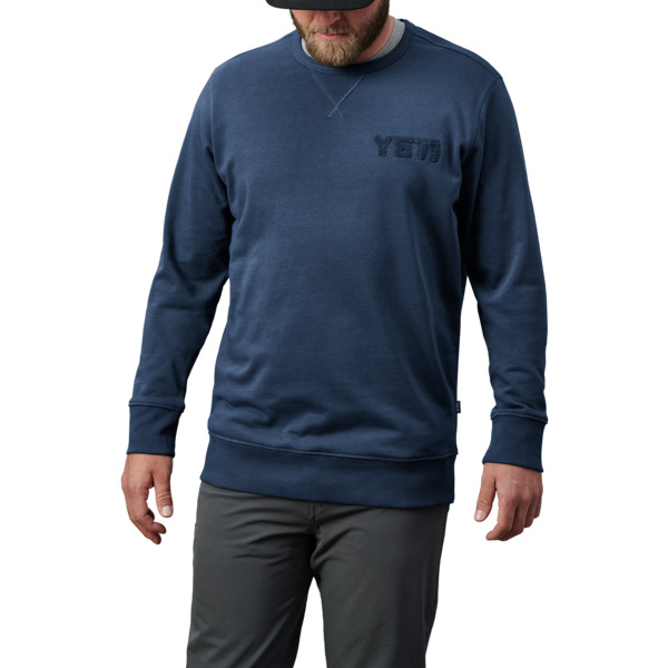 YETI Hoody van sweatstof met volledige rits Navy