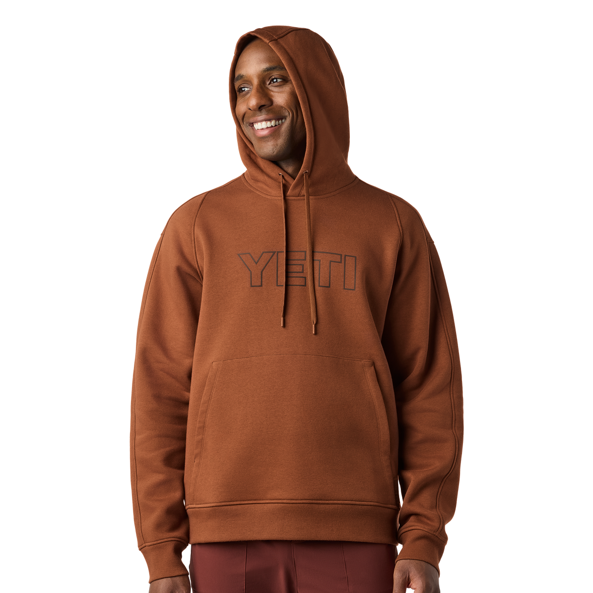 YETI YETI™ Logo Built for the Wild Fleece Hoodie Rust