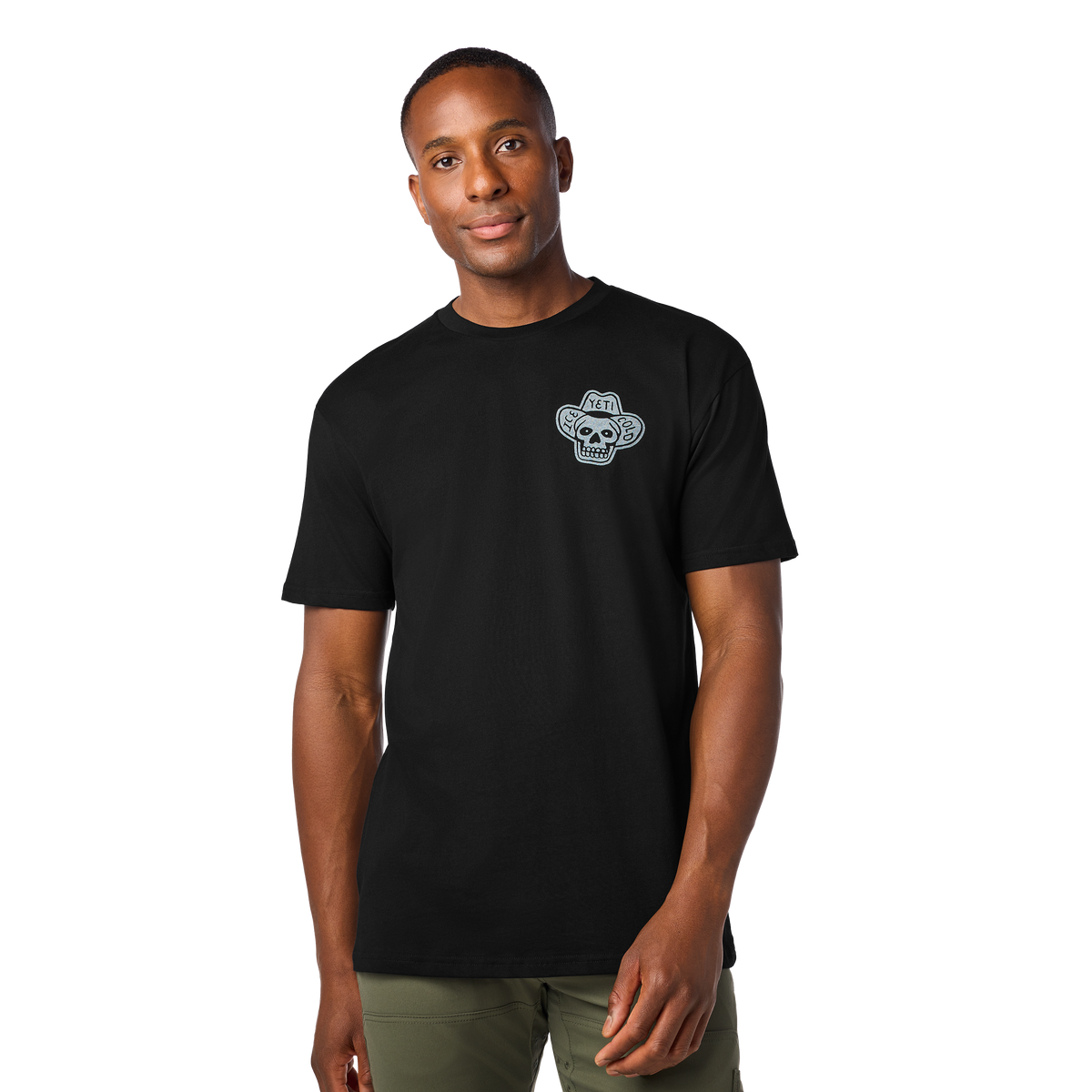 YETI Cowboy Skull Short Sleeve T-Shirt Black