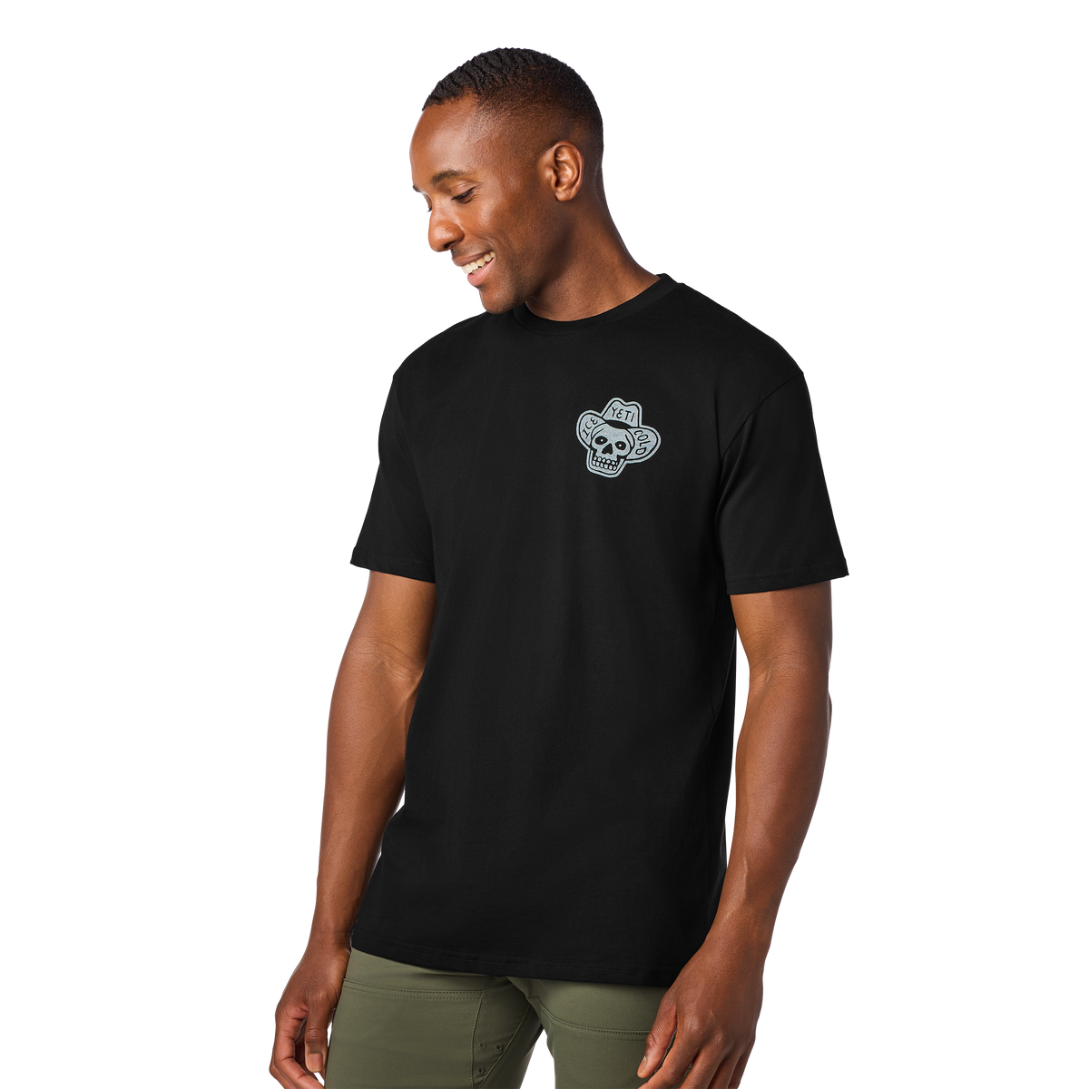 YETI Cowboy Skull Short Sleeve T-Shirt Black