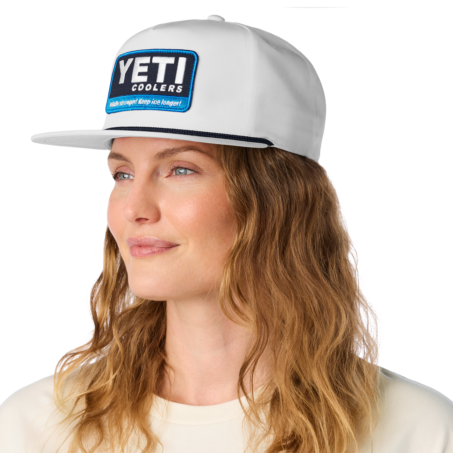 Yeti Coolers® Wildly Stronger Flat Brim Rope Hat White