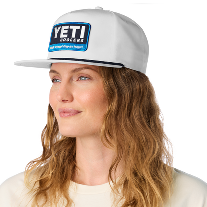 Yeti Coolers® Wildly Stronger Flat Brim Rope Hat White