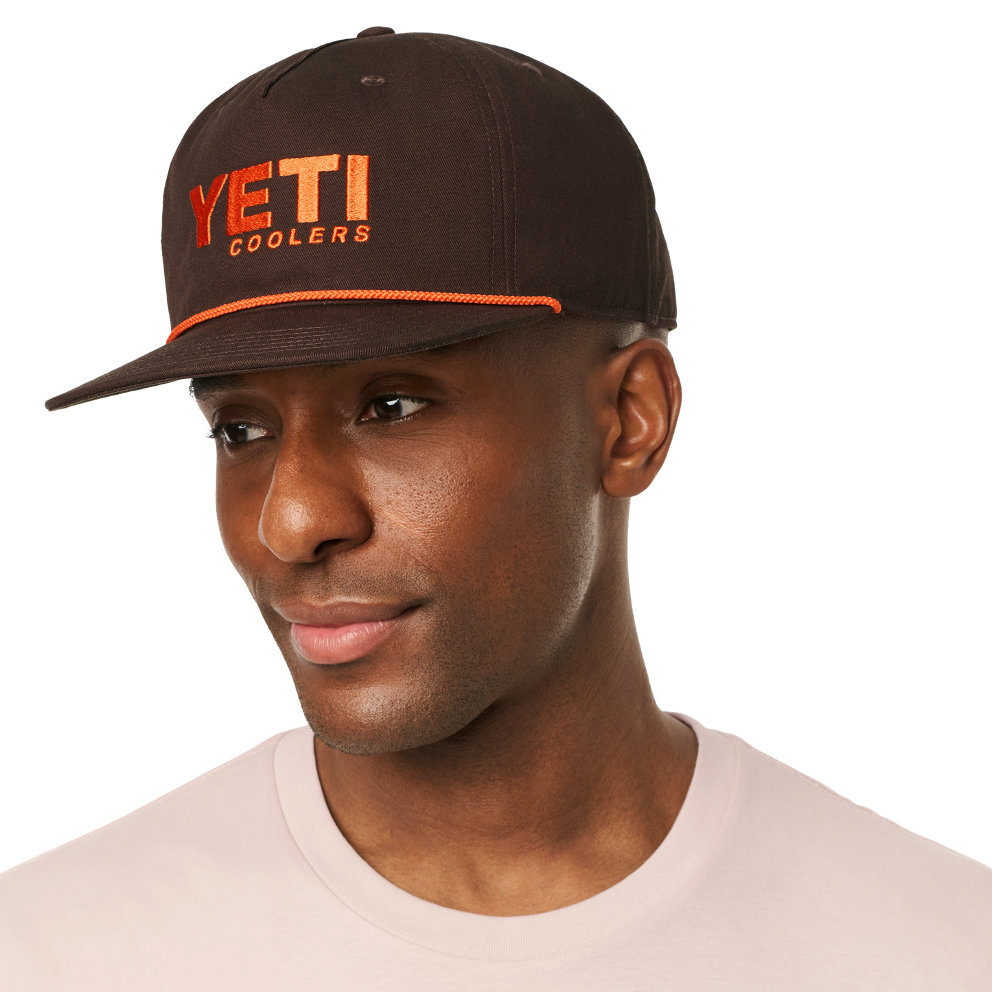 YETI COOLERS Flat Brim Rope Hat Coffee