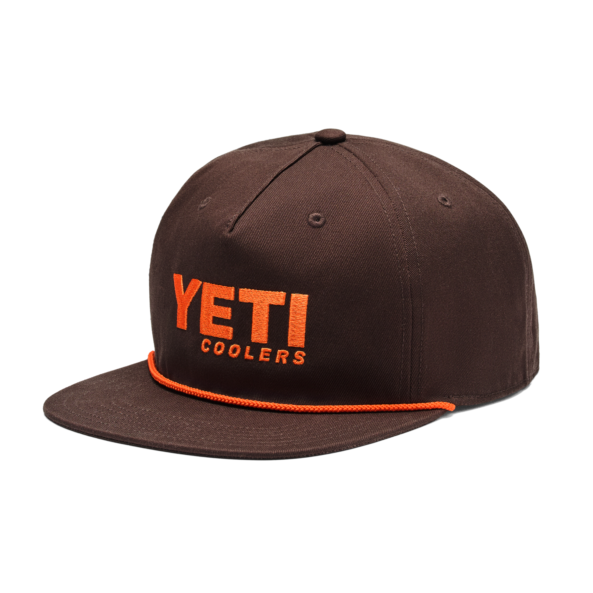 YETI COOLERS Flat Brim Rope Hat Coffee