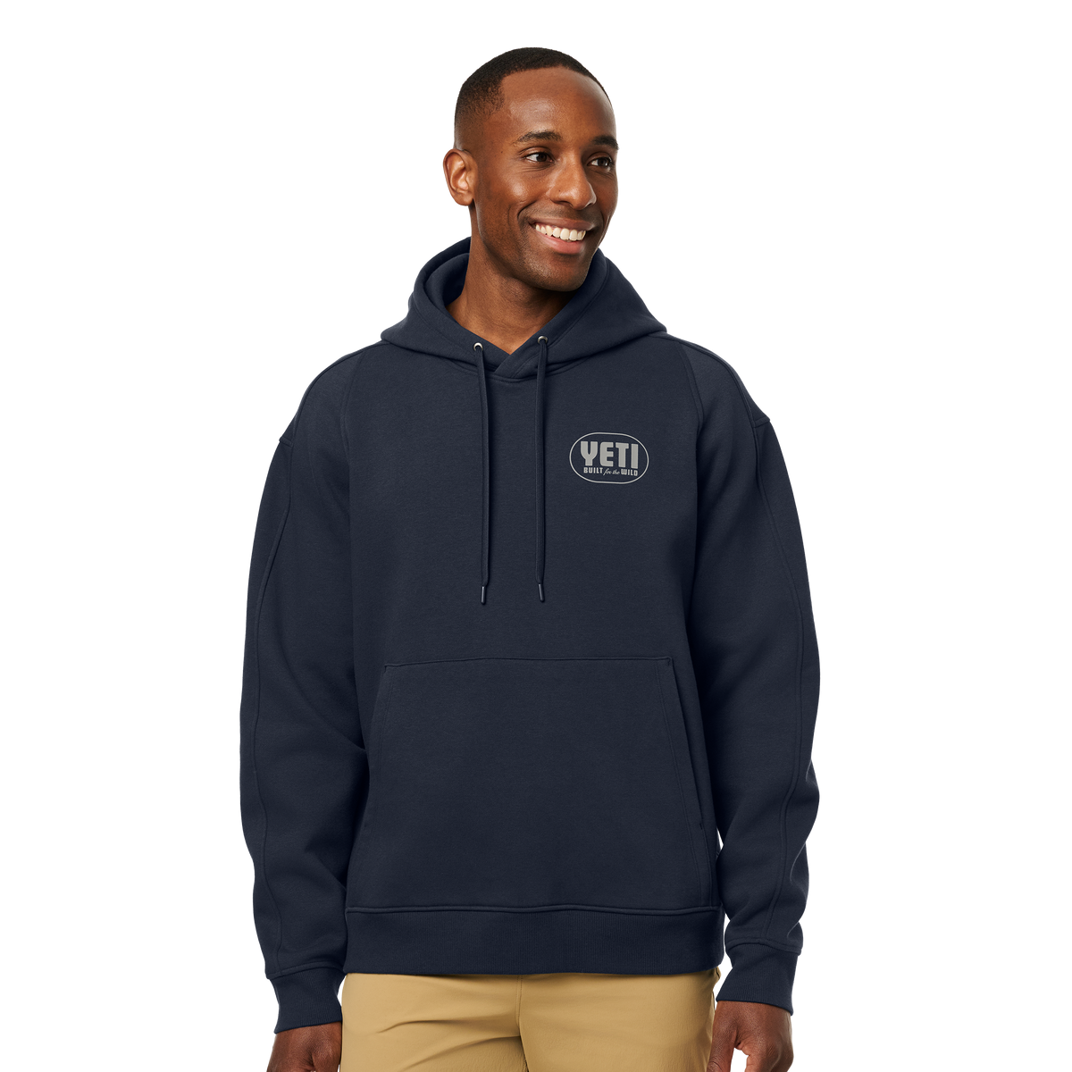 YETI Retro Built for the Wild Pullover Fleece Hoodie Navy