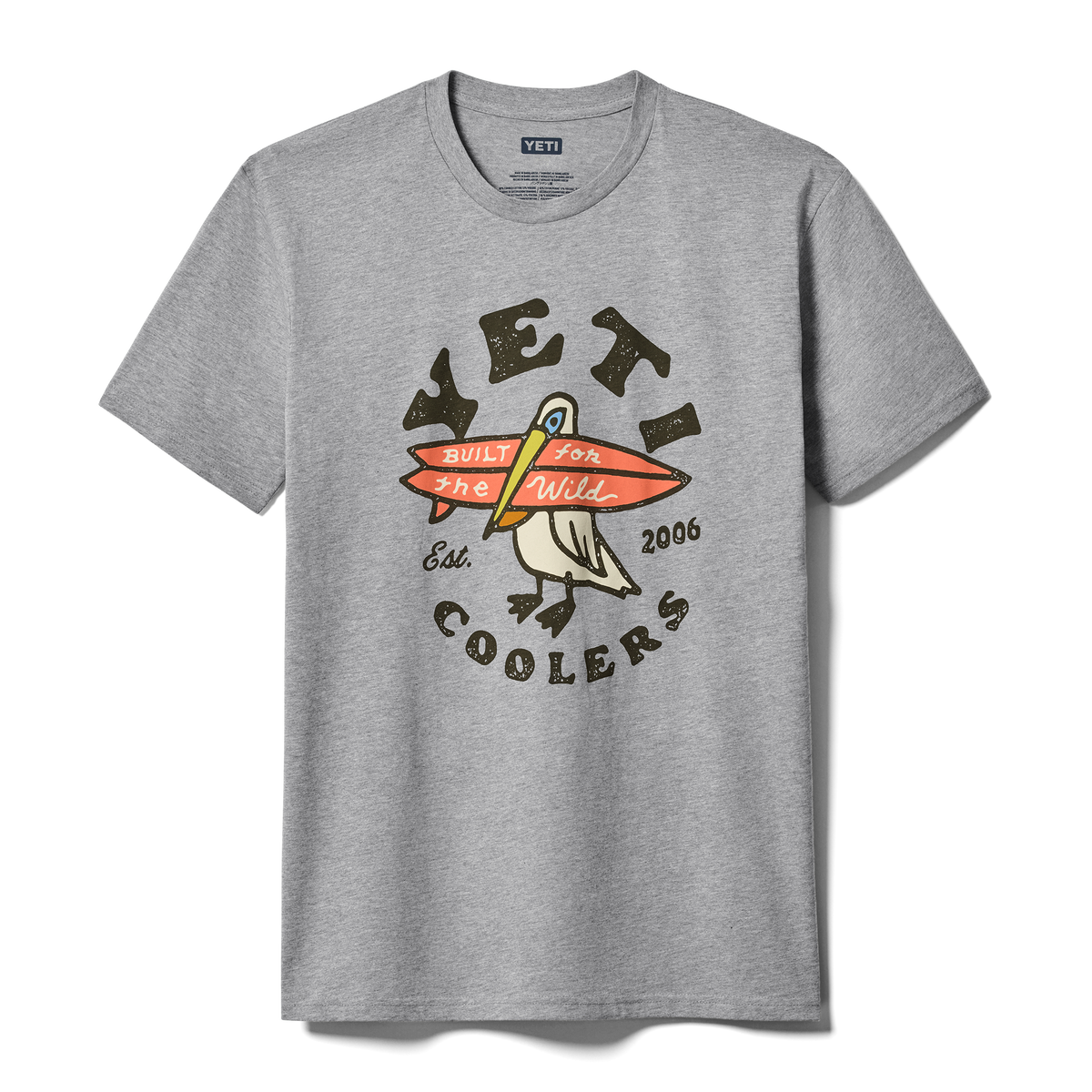 YETI Surf Pelican Short Sleeve T-Shirt Grey