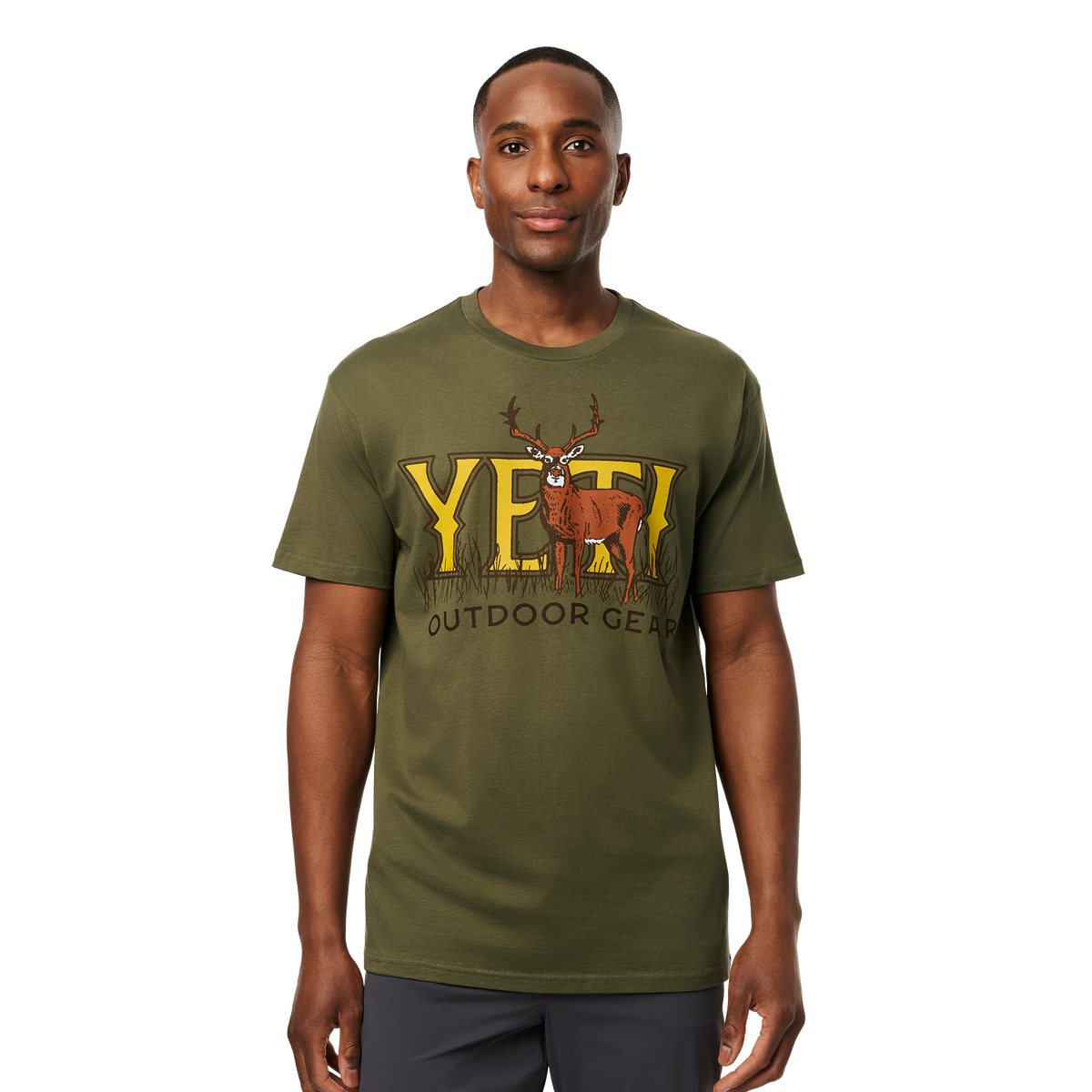 YETI Whitetail Short Sleeve T-Shirt Army