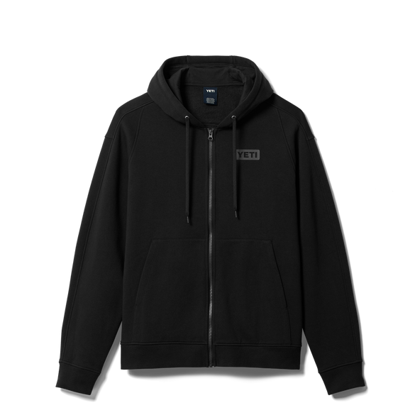 YETI Logo Badge Full Zip Hoodie Black