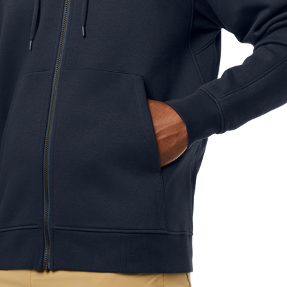 YETI Logo Badge Full Zip Hoodie Navy
