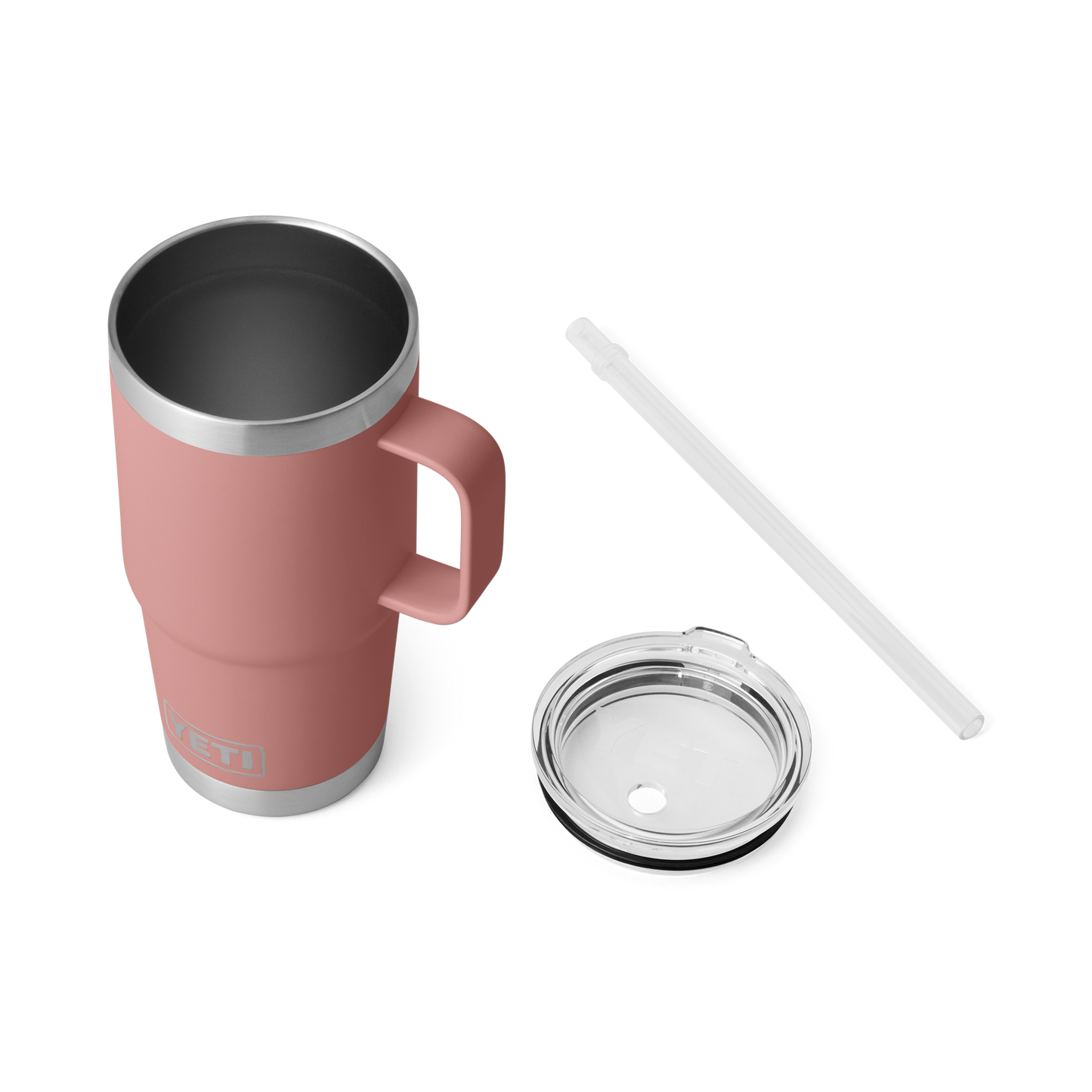 YETI Rambler® Mok Van 25 oz (710 ml) Met Rietjesdeksel Sandstone Pink