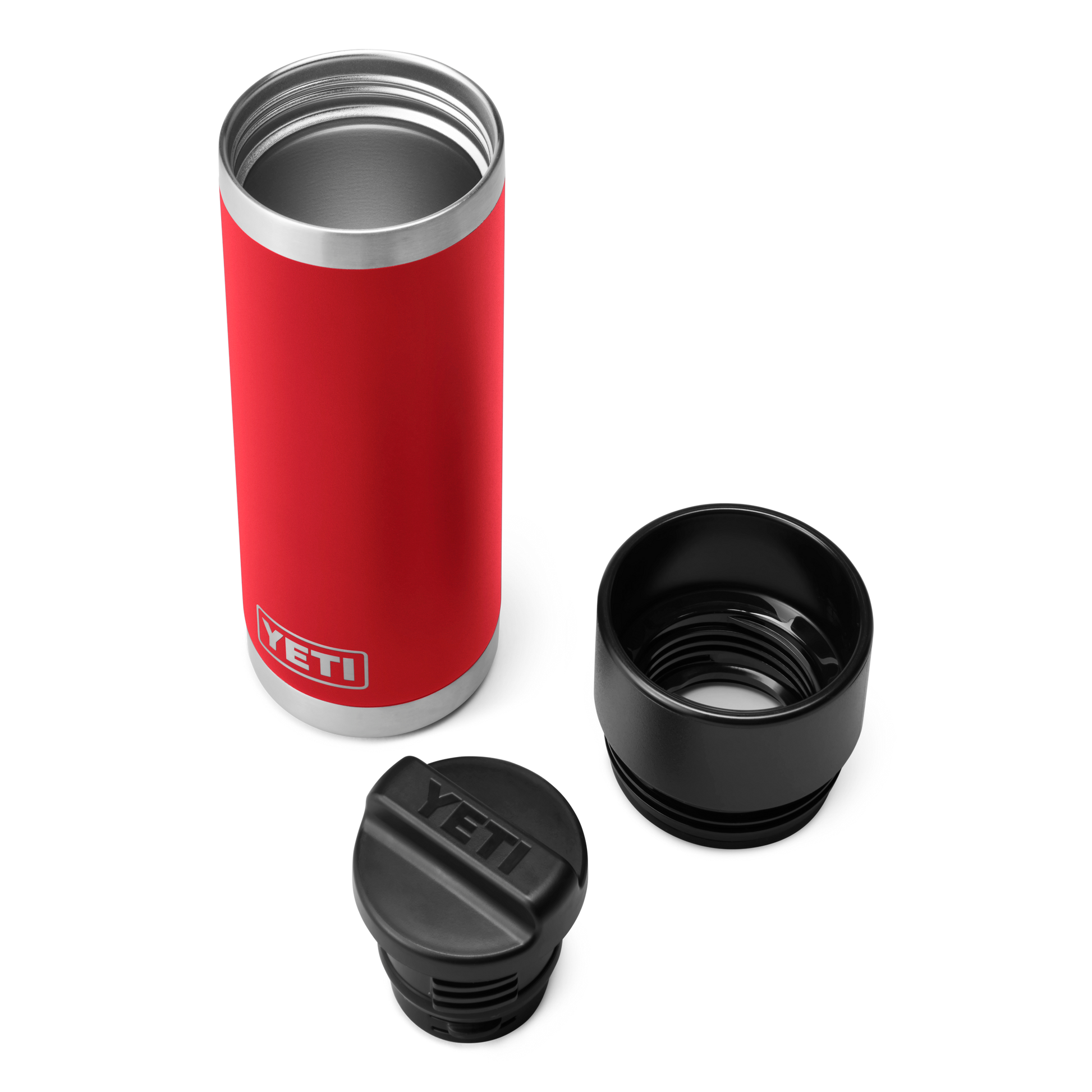 YETI Rambler® 18 oz Fles van 532 ml met HotShot-dop Rescue Red