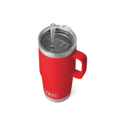 YETI Rambler® Mok Van 25 oz (710 ml) Met Rietjesdeksel Rescue Red