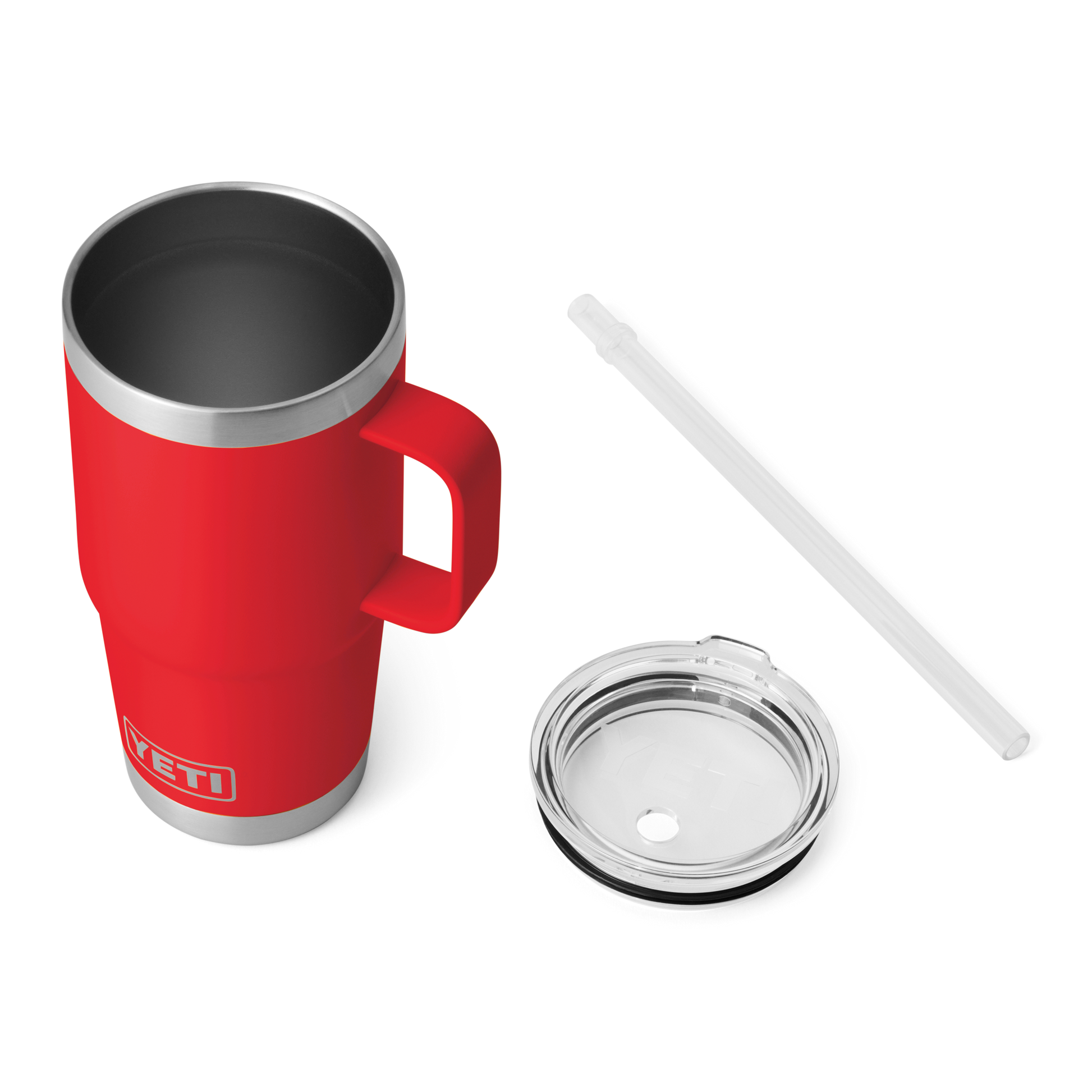 YETI Rambler® Mok Van 25 oz (710 ml) Met Rietjesdeksel Rescue Red