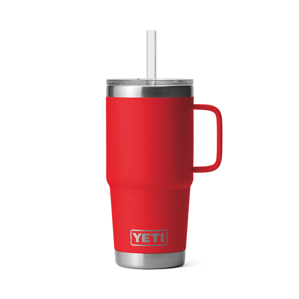 YETI Rambler® Mok Van 25 oz (710 ml) Met Rietjesdeksel Rescue Red