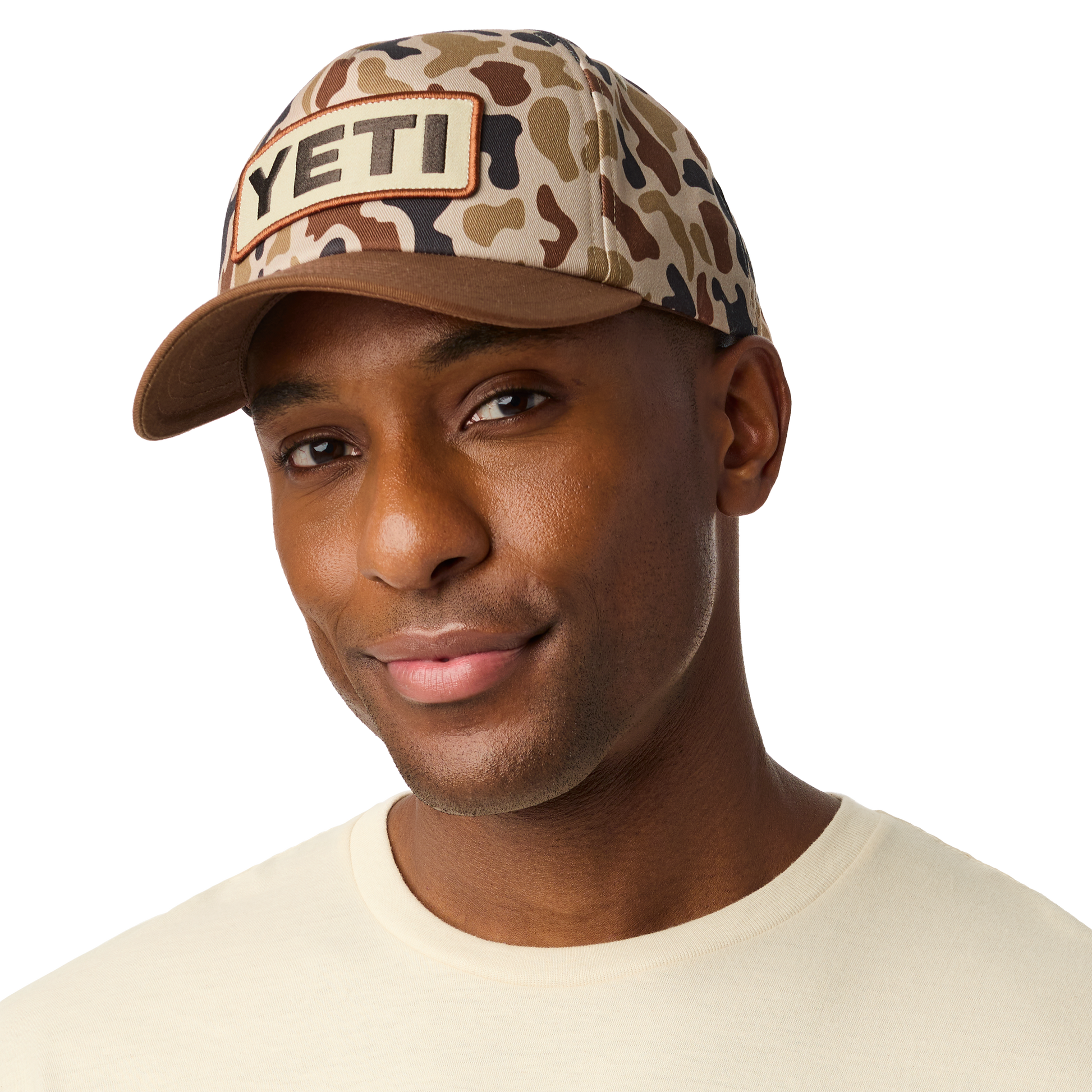 YETI® Wetlands Camo geweven snapback met platte rand