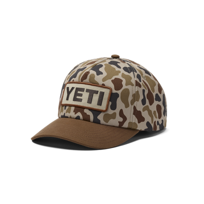 YETI® Wetlands Camo geweven snapback met platte rand