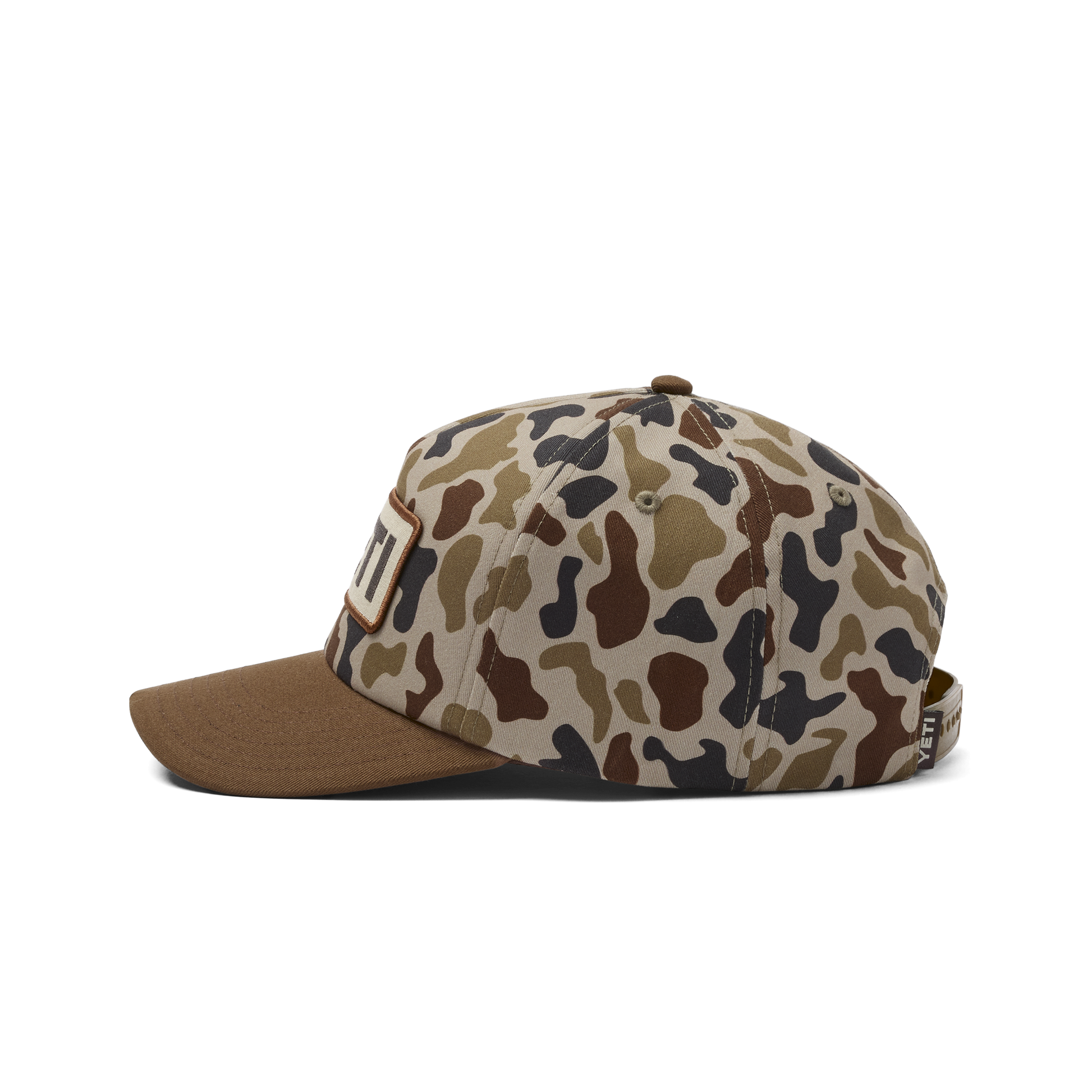 YETI® Wetlands Camo geweven snapback met platte rand
