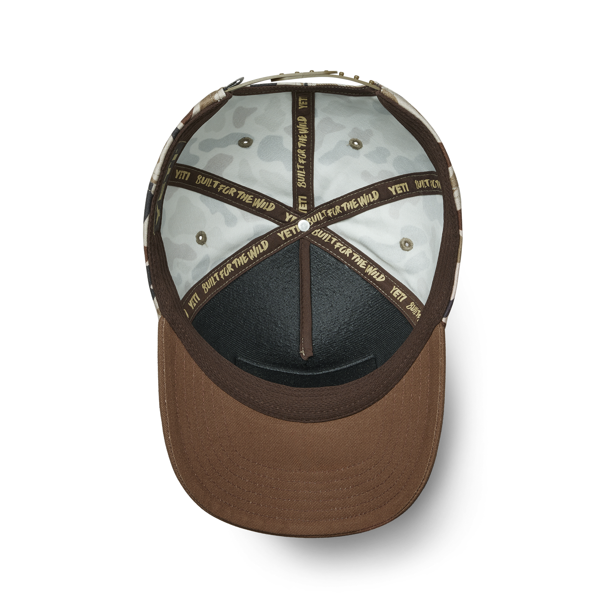 YETI® Wetlands Camo geweven snapback met platte rand