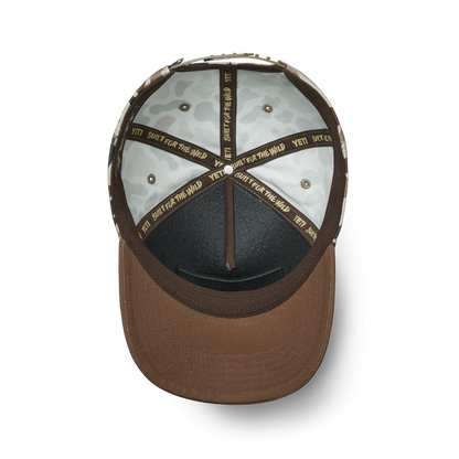 YETI® Wetlands Camo geweven snapback met platte rand