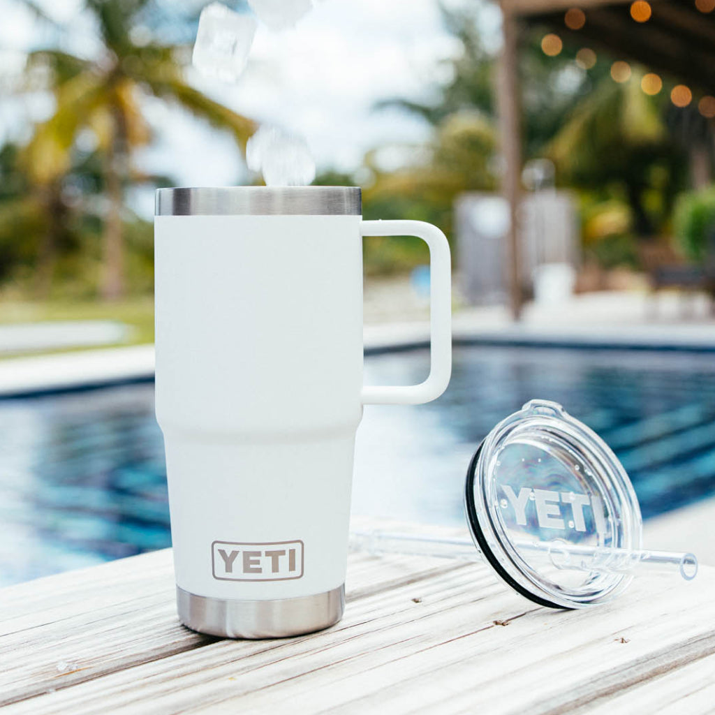 YETI white straw mug