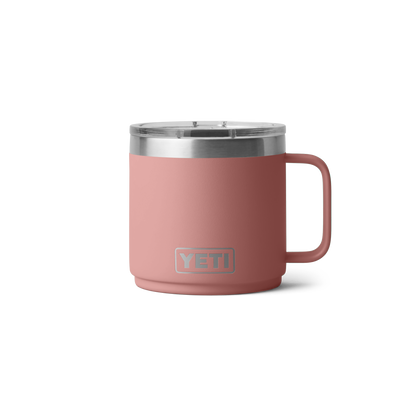 YETI Rambler® 14 oz (414 ml) Stapelbare Mok van Sandstone Pink