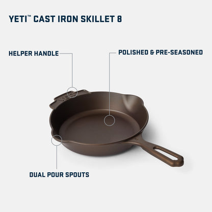 YETI YETI™ 8 Cast Iron Skillet Cast Iron