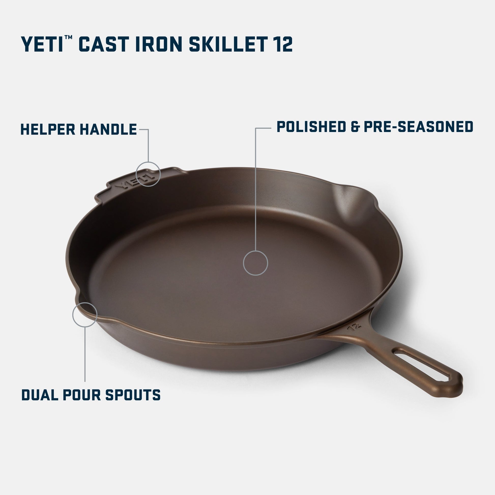 YETI YETI™ 12 Cast Iron Skillet Cast Iron