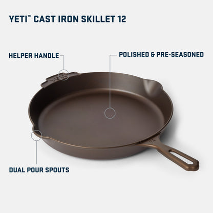 YETI YETI™ 12 Cast Iron Skillet Cast Iron