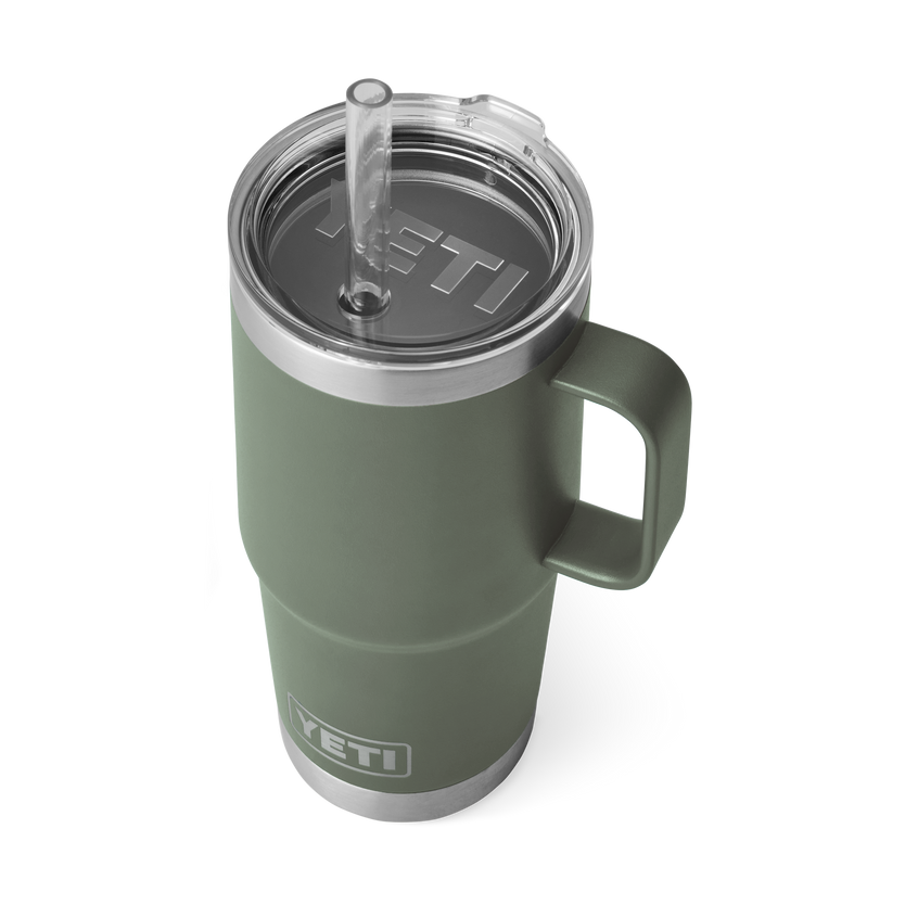 YETI Rambler® Mok Van 25 oz (710 ml) Met Rietjesdeksel Camp Green