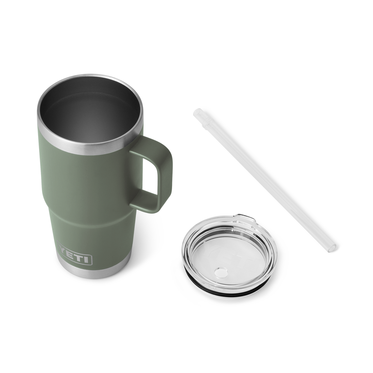 YETI Rambler® Mok Van 25 oz (710 ml) Met Rietjesdeksel Camp Green