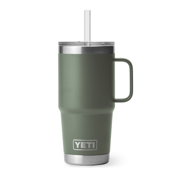 YETI Rambler® Mok Van 25 oz (710 ml) Met Rietjesdeksel Camp Green