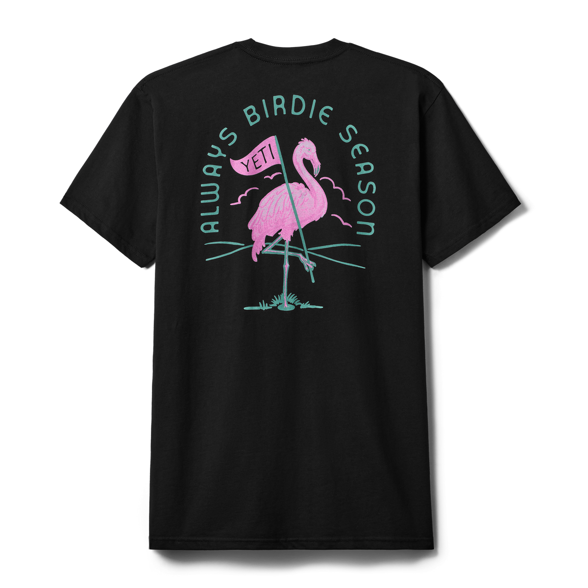 YETI Flamingo Short Sleeve T-Shirt Black