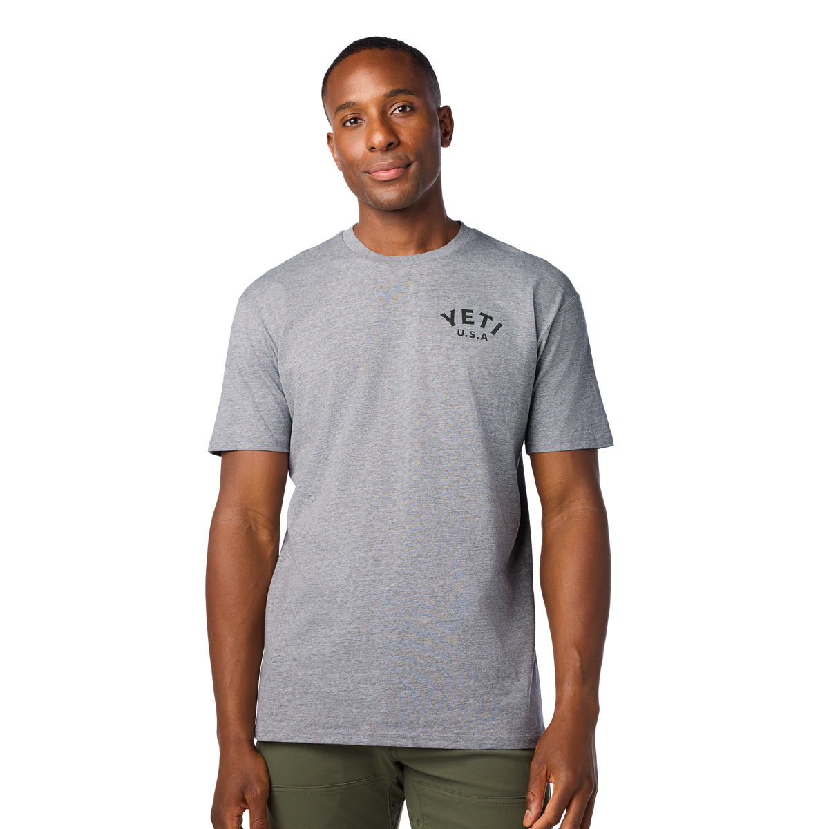 YETI Pigeon Emblem Short Sleeve T-Shirt Grey