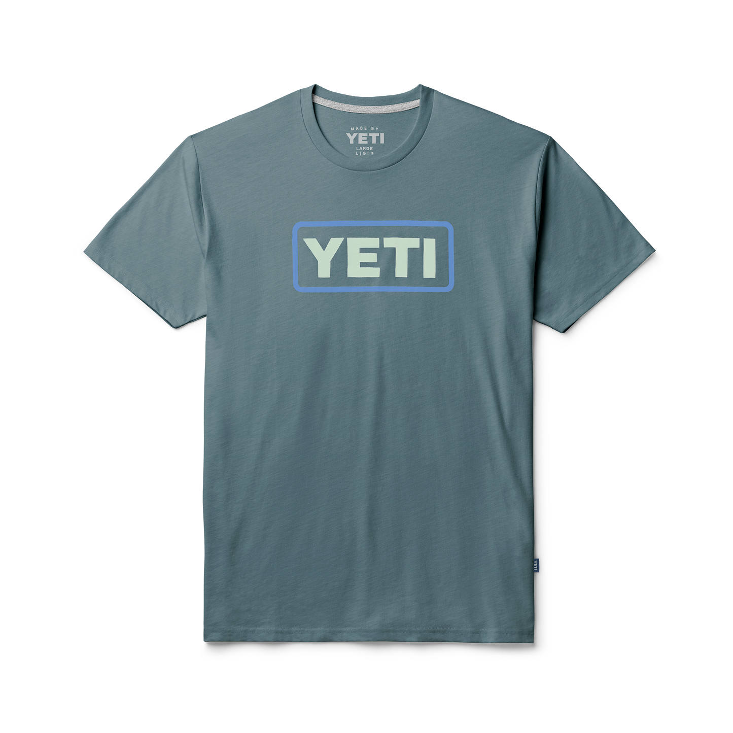 YETI Premium T-shirt met korte mouwen met logobadge Indigo