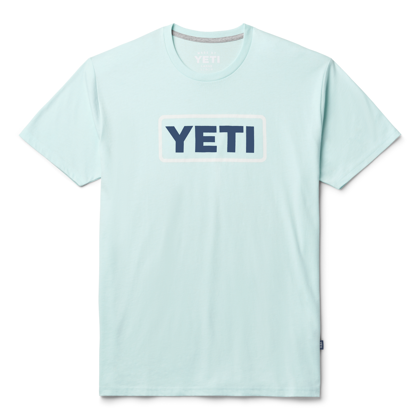 YETI Premium T-shirt met korte mouwen met logobadge Light Blue