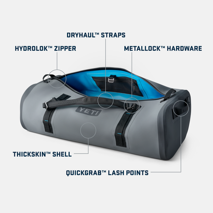 YETI Panga® Waterdichte sporttas van 100 liter Storm Grey