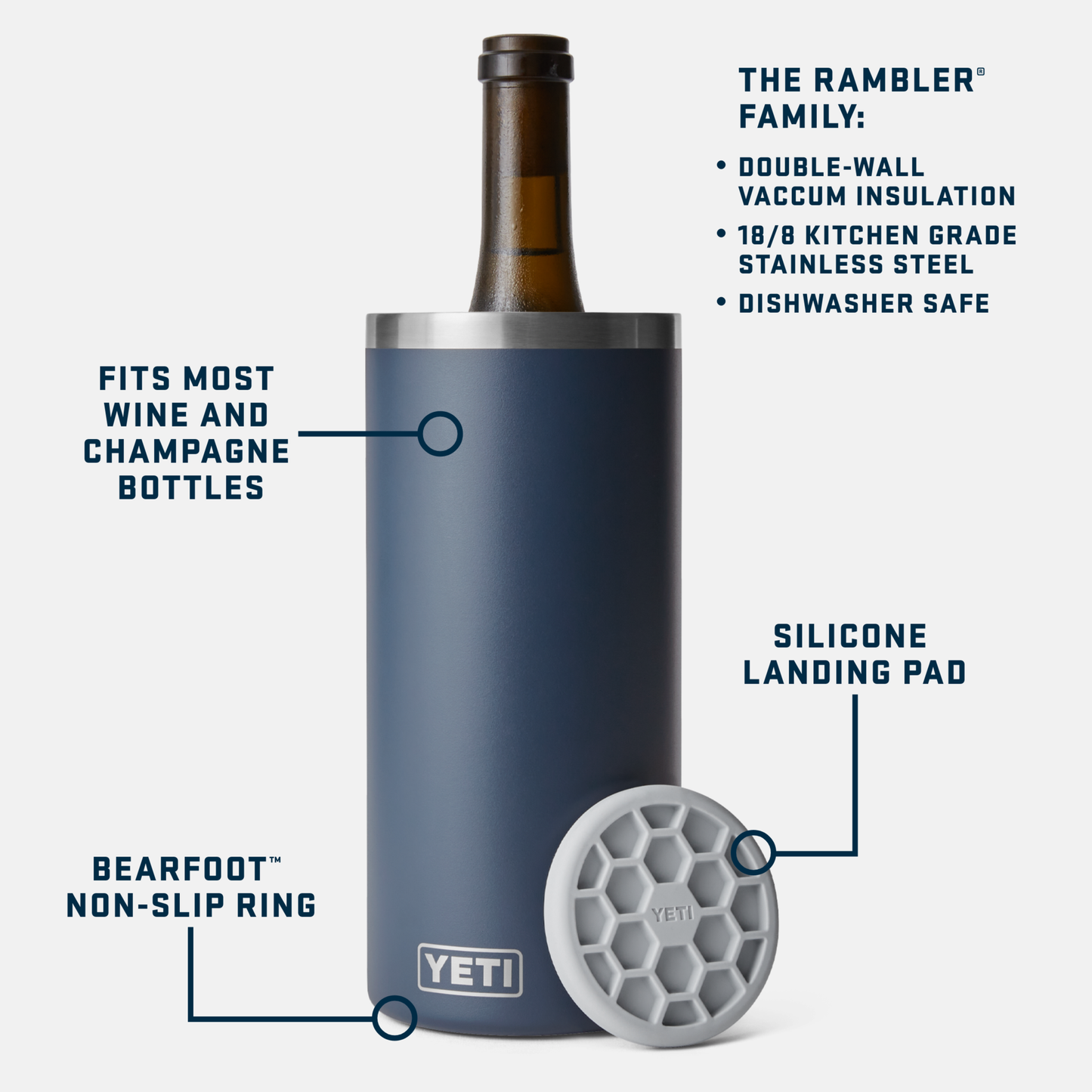 YETI Rambler® Wijnkoeler Stainless Steel