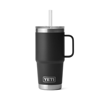 YETI Rambler® Mok Van 25 oz (710 ml) Met Rietjesdeksel Zwart