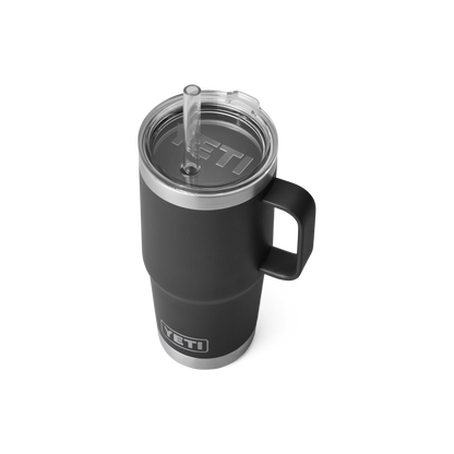 YETI Rambler® Mok Van 25 oz (710 ml) Met Rietjesdeksel Zwart